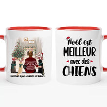 Charger l'image dans la galerie, Noël est meilleur avec un chien Mug, cadeau de Noël, jusqu'à 6 chiens