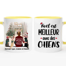 Charger l'image dans la galerie, Noël est meilleur avec un chien Mug, cadeau de Noël, jusqu'à 6 chiens