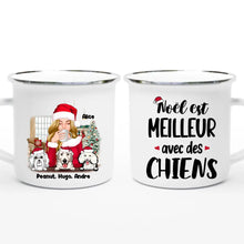 Charger l'image dans la galerie, Jusqu'à 6 chiens, mug personnalisé chien, Noël est meilleur Avec des chiens, Cadeau de Noël pour les amoureux des chiens