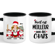 Charger l'image dans la galerie, Jusqu'à 5 chats, tasse chat personnalisé, mug maman chat, Cadeau de Noël pour les amoureux des chats