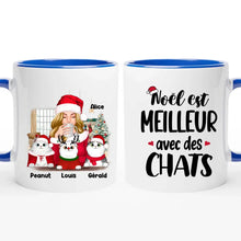 Charger l'image dans la galerie, Jusqu'à 5 chats, tasse chat personnalisé, mug maman chat, Cadeau de Noël pour les amoureux des chats