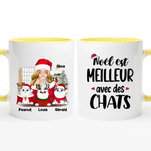 Charger l'image dans la galerie, Jusqu'à 5 chats, tasse chat personnalisé, mug maman chat, Cadeau de Noël pour les amoureux des chats