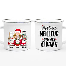 Charger l'image dans la galerie, Jusqu'à 5 chats, tasse chat personnalisé, mug maman chat, Cadeau de Noël pour les amoureux des chats