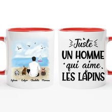Charger l'image dans la galerie, Jusqu'à 9 lapins, mug personnalisé lapin, papa lapin, tasse personnalisé lapin, juste une Homme qui aime les lapins