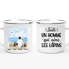 Charger l'image dans la galerie, Jusqu'à 9 lapins, mug personnalisé lapin, papa lapin, tasse personnalisé lapin, juste une Homme qui aime les lapins