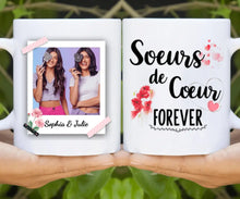 Charger l'image dans la galerie, Mug personnalisé soeur, Tasse Coeur, photos de la sœur, Soeurs de Coeur Forever