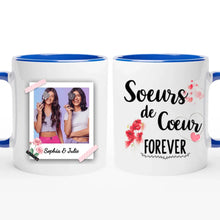 Charger l'image dans la galerie, Mug personnalisé soeur, Tasse Coeur, photos de la sœur, Soeurs de Coeur Forever