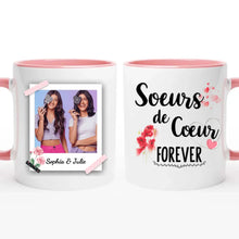 Charger l'image dans la galerie, Mug personnalisé soeur, Tasse Coeur, photos de la sœur, Soeurs de Coeur Forever