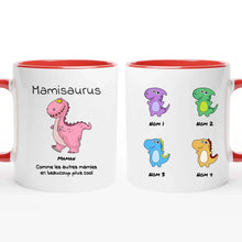 Charger l'image dans la galerie, Jusqu'à 9 enfants, petits-enfants, Mug magique personnalisé, Mamansaurus, Mamisaurus