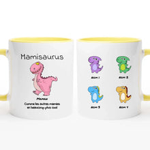 Charger l'image dans la galerie, Jusqu'à 9 enfants, petits-enfants, Mug magique personnalisé, Mamansaurus, Mamisaurus