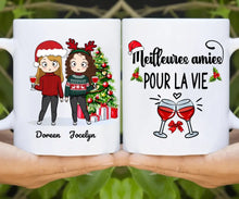 Charger l'image dans la galerie, Jusqu'à 5 filles, Tasse personnalisée meilleures amies, cadeau pour les amis, cadeau personnalisé de Noël