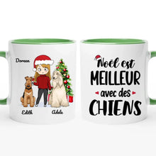 Charger l'image dans la galerie, Jusqu'à 5 chiens, Tasse personnalisée amoureux des chiens, tasse de Noël cadeau personnalisé de Noël