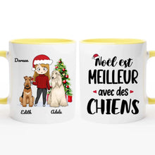Charger l'image dans la galerie, Jusqu'à 5 chiens, Tasse personnalisée amoureux des chiens, tasse de Noël cadeau personnalisé de Noël