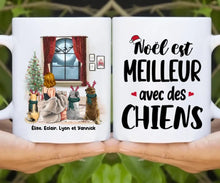 Charger l'image dans la galerie, Jusqu'à 6 chiens, Tasse de Noël Personnalisé Juste une fille qui aime les chiens