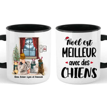 Charger l'image dans la galerie, Jusqu'à 6 chiens, Tasse de Noël Personnalisé Juste une fille qui aime les chiens