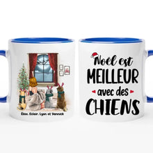 Charger l'image dans la galerie, Jusqu'à 6 chiens, Tasse de Noël Personnalisé Juste une fille qui aime les chiens