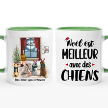 Charger l'image dans la galerie, Jusqu'à 6 chiens, Tasse de Noël Personnalisé Juste une fille qui aime les chiens