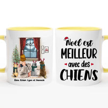 Charger l'image dans la galerie, Jusqu'à 6 chiens, Tasse de Noël Personnalisé Juste une fille qui aime les chiens
