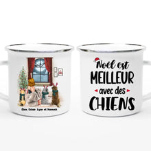 Charger l'image dans la galerie, Jusqu'à 6 chiens, Tasse de Noël Personnalisé Juste une fille qui aime les chiens
