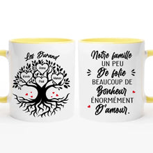 Charger l'image dans la galerie, Jusqu'à 8 prénoms, Mug Personnalisé - Notre Famille Un Peu De Folie, Beaucoup De Bonheur