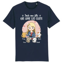 Charger l'image dans la galerie, T-shirt Marine Personnalisé pour Amoureux des Chats - Jusqu'à 12 Chats, Design Unique