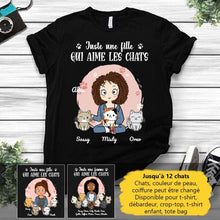 Charger l'image dans la galerie, T-shirt Personnalisé pour Amoureux des Chats - Jusqu'à 12 Chats, Design Unique