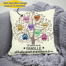 Charger l&#39;image dans la galerie, Jusqu&#39;à 13 membres, Oreiller personnalisé, Coussin pour grand-mère, maman, cadeau significatif de la famille
