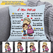 Charger l&#39;image dans la galerie, À l&#39;oreiller de ma petit-fils, petite-fille, je t&#39;aime pour toujours coussin de grand-mère
