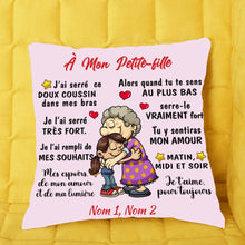 Charger l&#39;image dans la galerie, À l&#39;oreiller de ma  petite-fille, petit-fils, Je t&#39;aime pour toujours Coussin de grand-mère
