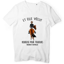 Charger l&#39;image dans la galerie, T shirt personnalisé cheval, tee shirt cheval femme, Et elle vécut heureuse pour toujours
