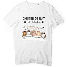 Charger l&#39;image dans la galerie, Jusqu&#39;à 9 chats, Tee shirt personnalisé chat, Chemise de nuit officielle, t shirt maman chat
