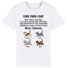 Charger l&#39;image dans la galerie, Jusqu&#39;à 9 chats, tee shirt personnalisé chat, t shirt papa chat, cher papa chat
