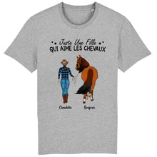 Charger l&#39;image dans la galerie, Jusqu&#39;à 2 chevaux, tee shirt personnalisé cheval, juste une femme qui aime les chevaux
