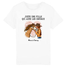 Charger l&#39;image dans la galerie, T shirt cheval femme, tee shirt personnalisé cheval, juste une femme qui aime les chevaux
