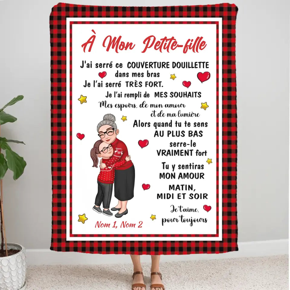 Plaid Personnalisé Photo Bemaystar - Couverture Flanelle 300GSM - Cadeau Personnalisé Famille