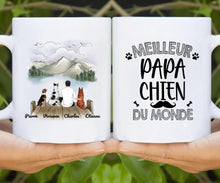 Charger l&#39;image dans la galerie, Jusqu&#39;à 9 chiens, Mug personnalisé cher papa, homme aime les chiens, cadeau pour chien papa, Fête des Pères
