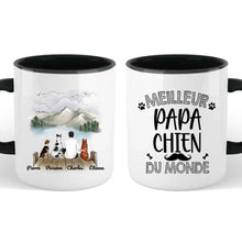 Charger l&#39;image dans la galerie, Jusqu&#39;à 9 chiens, Mug personnalisé cher papa, homme aime les chiens, cadeau pour chien papa, Fête des Pères
