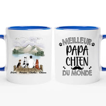 Charger l&#39;image dans la galerie, Jusqu&#39;à 9 chiens, Mug personnalisé cher papa, homme aime les chiens, cadeau pour chien papa, Fête des Pères
