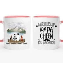 Charger l&#39;image dans la galerie, Jusqu&#39;à 9 chiens, Mug personnalisé cher papa, homme aime les chiens, cadeau pour chien papa, Fête des Pères
