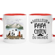 Charger l&#39;image dans la galerie, Jusqu&#39;à 9 chiens, Mug personnalisé cher papa, homme aime les chiens, cadeau pour chien papa, Fête des Pères
