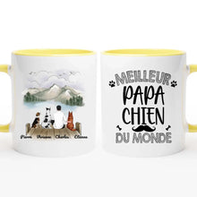 Charger l&#39;image dans la galerie, Jusqu&#39;à 9 chiens, Mug personnalisé cher papa, homme aime les chiens, cadeau pour chien papa, Fête des Pères
