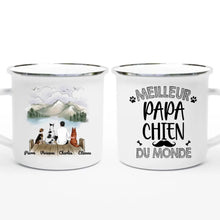 Charger l&#39;image dans la galerie, Jusqu&#39;à 9 chiens, Mug personnalisé cher papa, homme aime les chiens, cadeau pour chien papa, Fête des Pères
