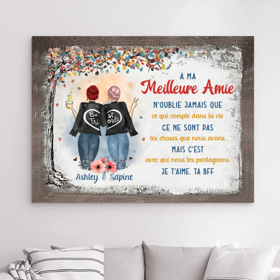 Impressions sur métal personnalisée, Cadeau pour Couple, ami, sœur, À ma meilleure amie n'ouble jamais que