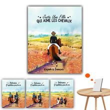 Charger l&#39;image dans la galerie, Impression sur table personnalisée, TableTop Print pour maman cheval, amies, Juste Une Fille Qui Aime Les Chevaux
