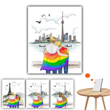 Charger l&#39;image dans la galerie, Porte-photo décoration personnalisée, Poster Cadeau Pour LGBT, Gays, Bisexual, Drapeau arc-en-ciel
