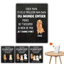 Charger l&#39;image dans la galerie, Jusqu&#39;à 12 chiens, Impression sur table chien personnalisés, TableTop Print pour papa chien, Cher papa
