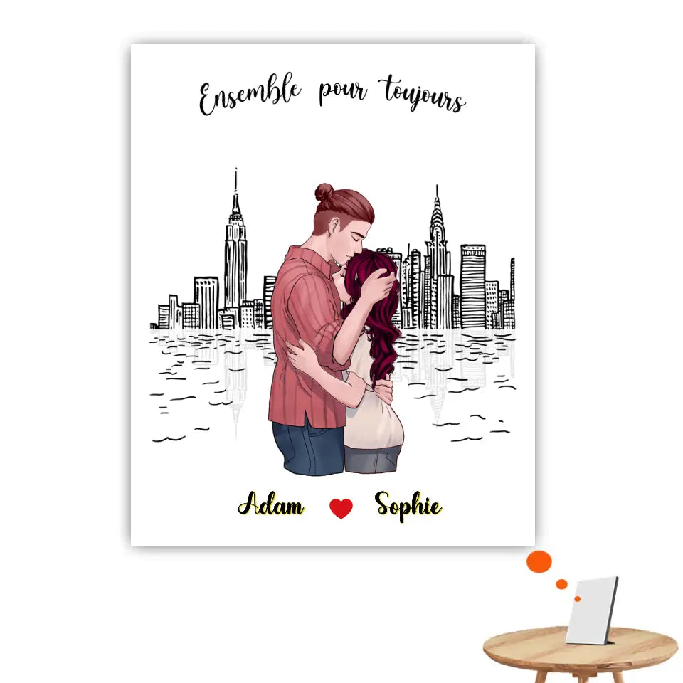 Impression sur table personnalisées, TableTop Print cadeaux pour Couple, petite amie, petit ami, ensemble pour toujours