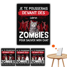 Charger l&#39;image dans la galerie, Jusqu&#39;à 6 chats, Impression sur table personnalisée, TableTop Print Halloween cadeau pour papa chat, mama chat
