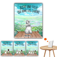 Charger l&#39;image dans la galerie, Jusqu&#39;à 9 chiens, Impression sur table personnalisée, TableTop Print cadeau pour maman chien, femme qui aime les chiens
