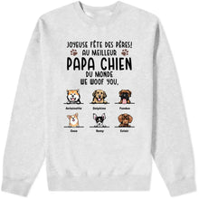 Charger l&#39;image dans la galerie, Jusqu&#39;à 6 chiens, Sweat à capuche personnalisé papa chiens, Sweat à capuche personnalisé chien, fête des pères
